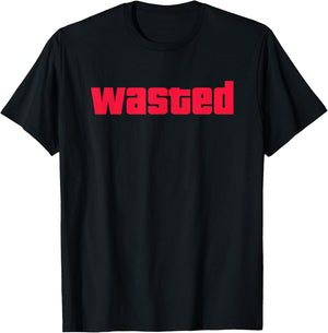 Funny Wasted Gaming Inspired wasted Novelty T-Shirt - T-Shirt | Black