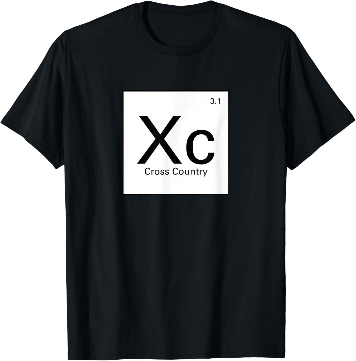 Funny Cross Country Running Shirts - Periodic Table XC Shirt T-Shirt - T-Shirt | Black