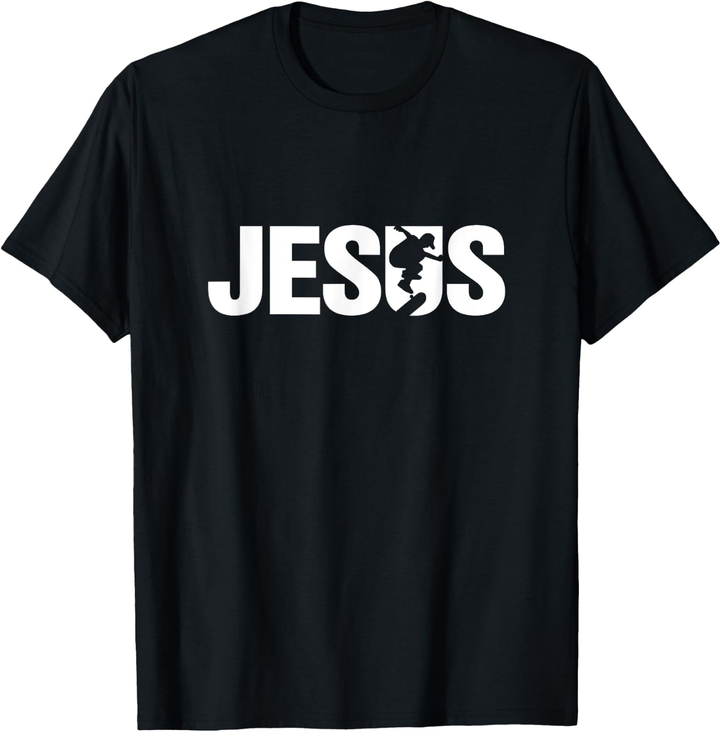 Jesus Christian Skateboard Cool Skater Design T-Shirt - T-Shirt | Black
