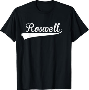 ROSWELL Baseball Styled Jersey Shirt Softball T-Shirt - T-Shirt | Black