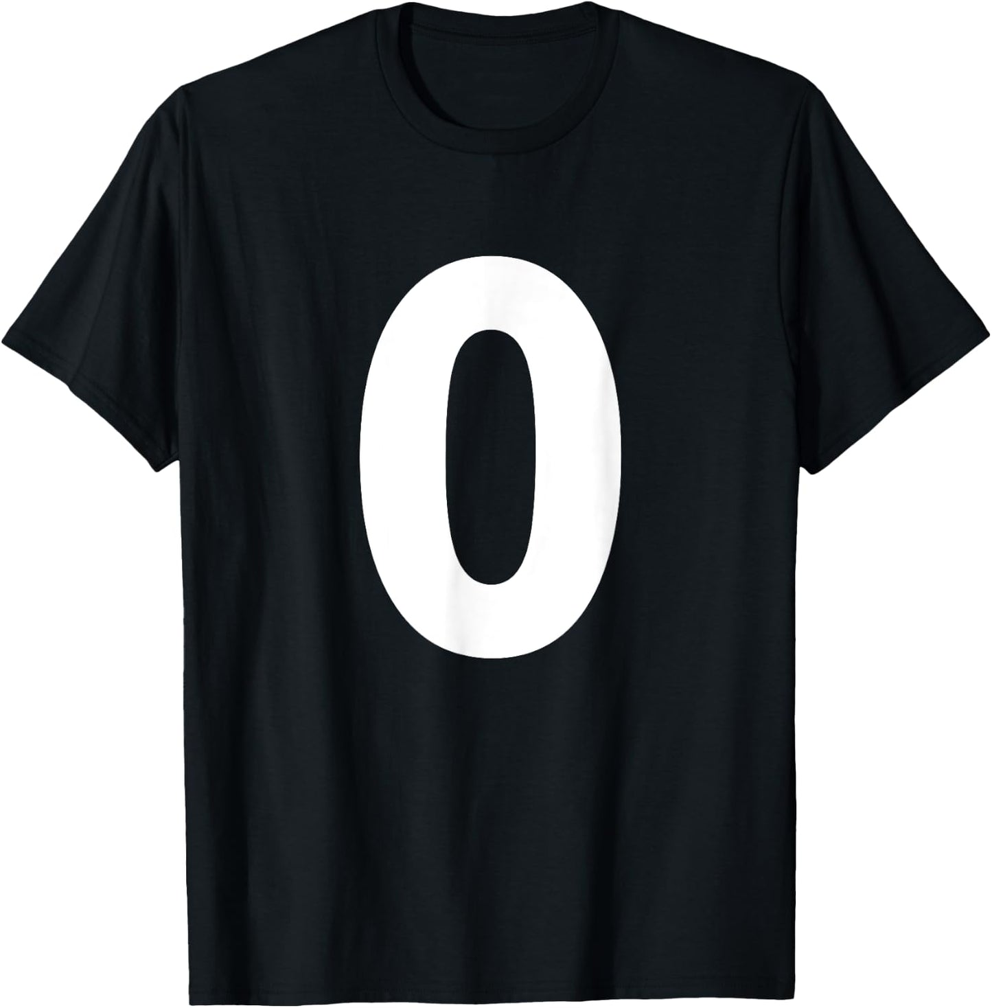 Numeral Number 0 Zero Shirt T-Shirt - T-Shirt | Black