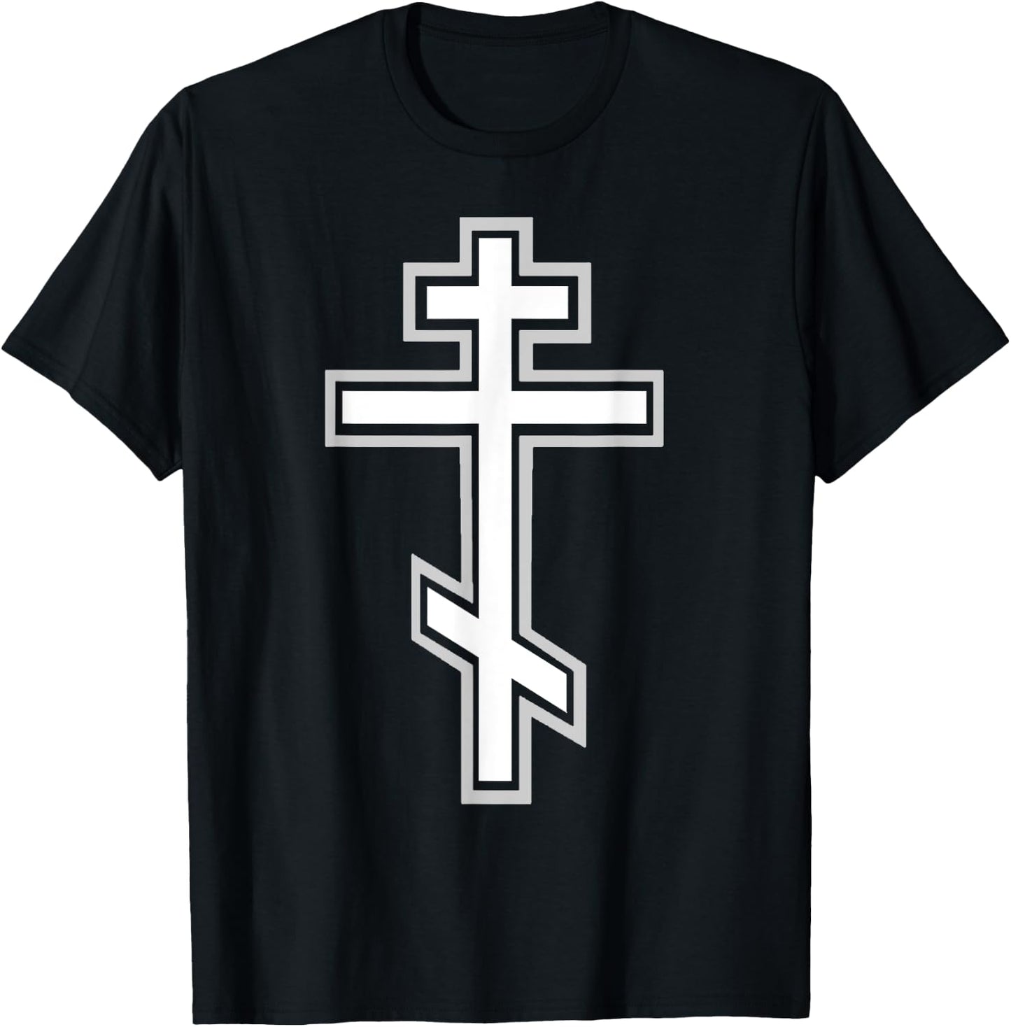 Russian Orthodox Cross. Crucifix Christian T-Shirt - T-Shirt | Black
