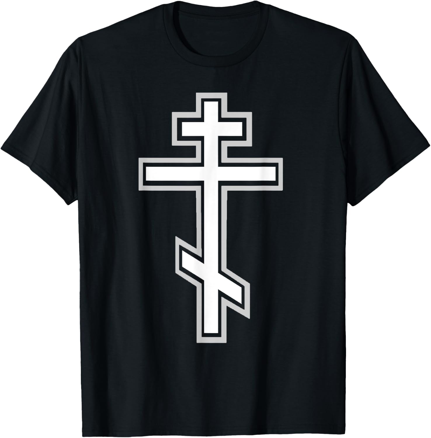 Russian Orthodox Cross. Crucifix Christian T-Shirt - T-Shirt | Black