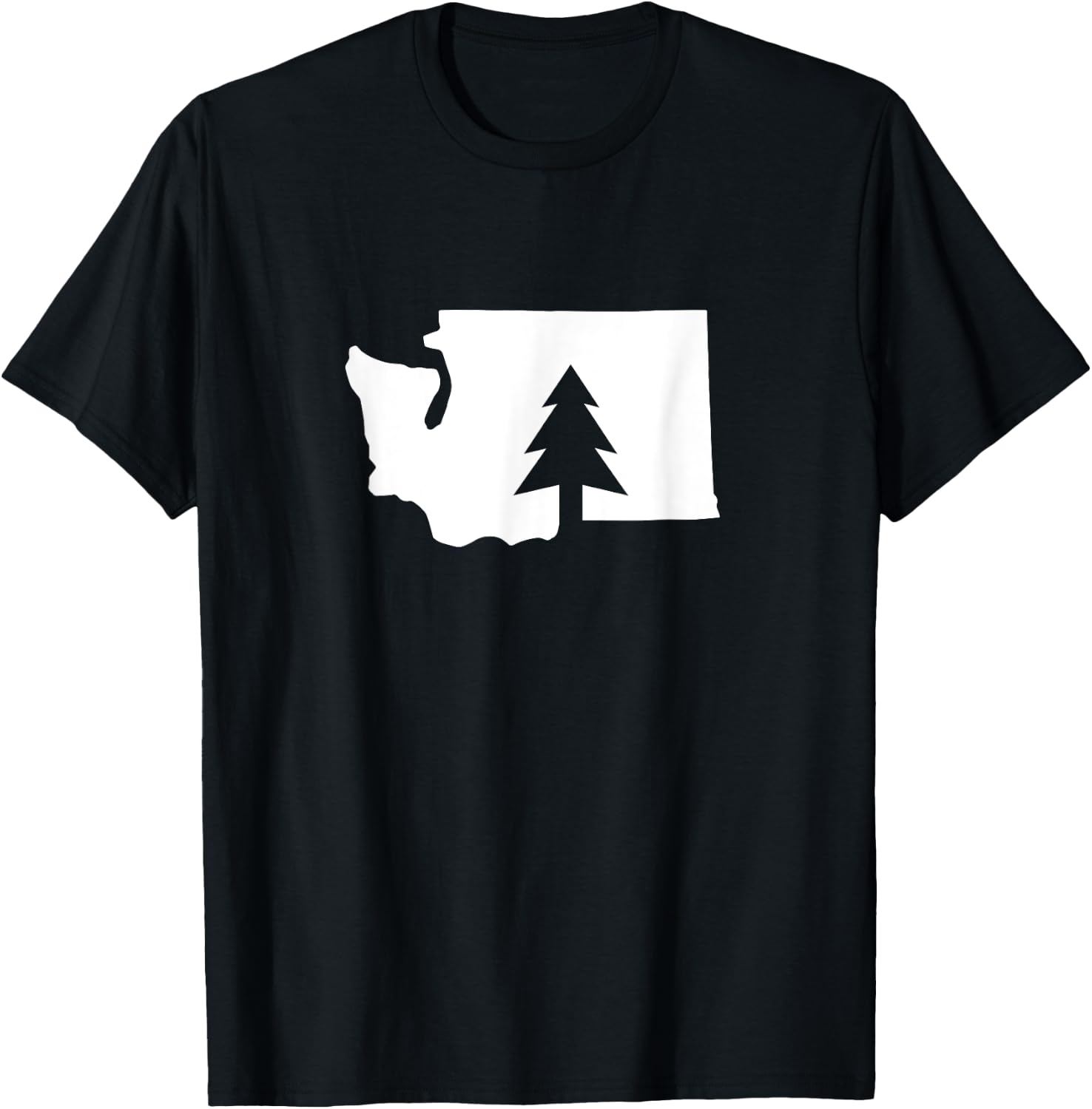 Washington State Tree PNW T-Shirt - T-Shirt | Black