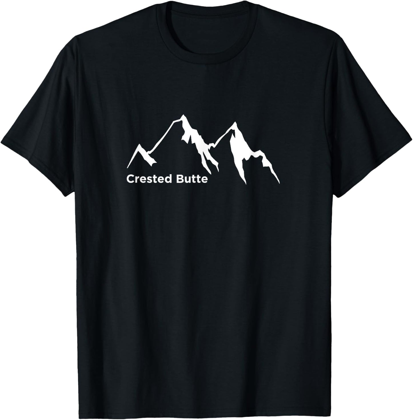Mountain Range - Crested Butte Colorado T-Shirt - T-Shirt | Black