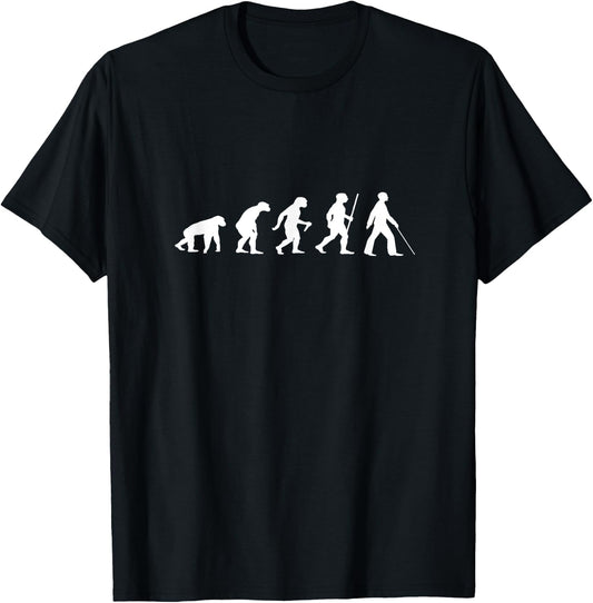 "Evolve" (Cane/White) Low Vision, Blind T-Shirt - T-Shirt | Black