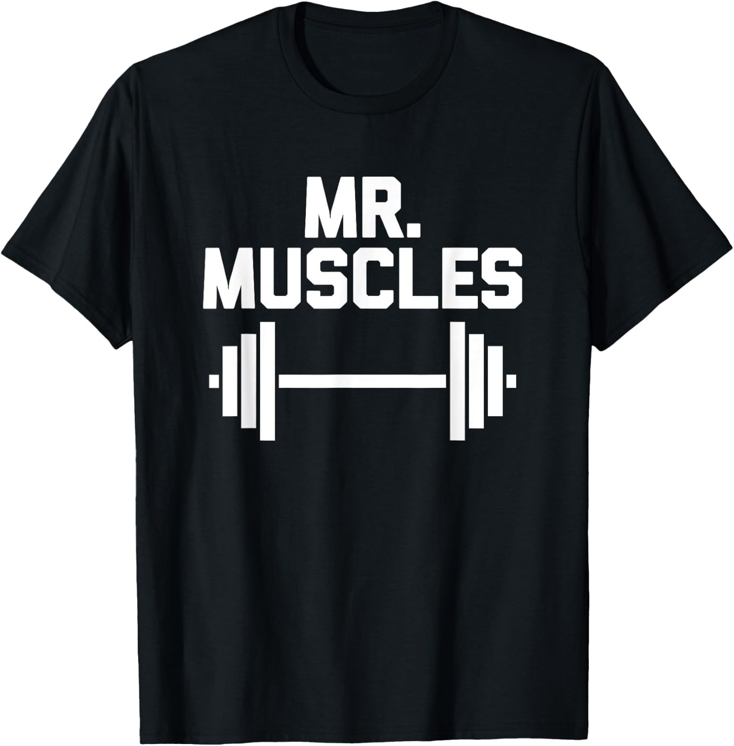 Mr. Muscles funny workout fitness weightlifting gym T-Shirt - T-Shirt | Black