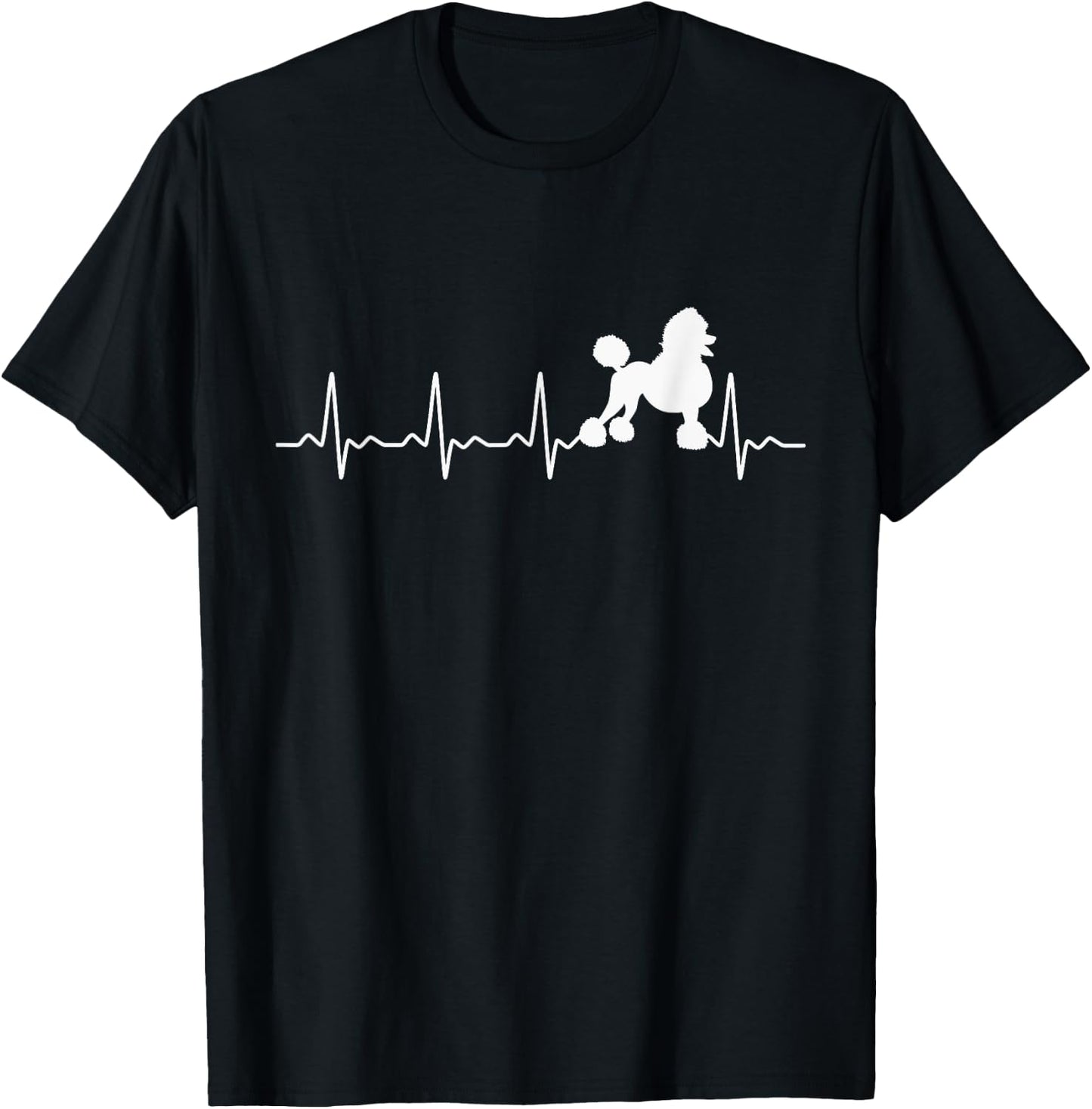Standard Poodle Heartbeat T-Shirt - T-Shirt | Black