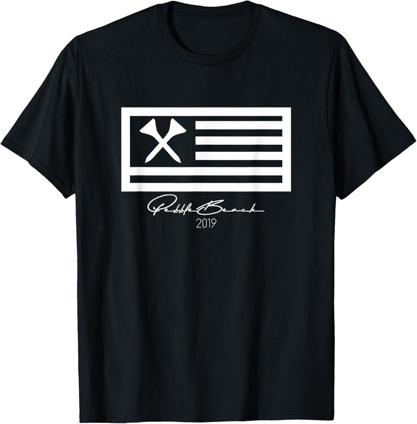 Pebble Beach Golf | US FLAG 2019 Men Women Girls Kids T-Shirt - T-Shirt | Black