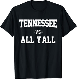 Tennessee VS All YAll Vintage Style T-Shirt - T-Shirt | Black