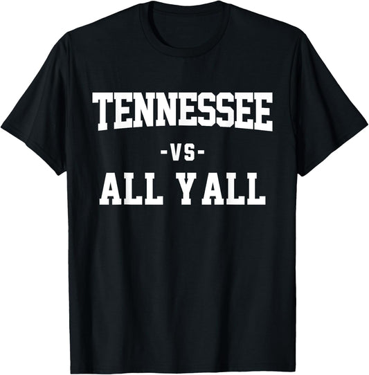 Tennessee VS All YAll Vintage Style T-Shirt - T-Shirt | Black