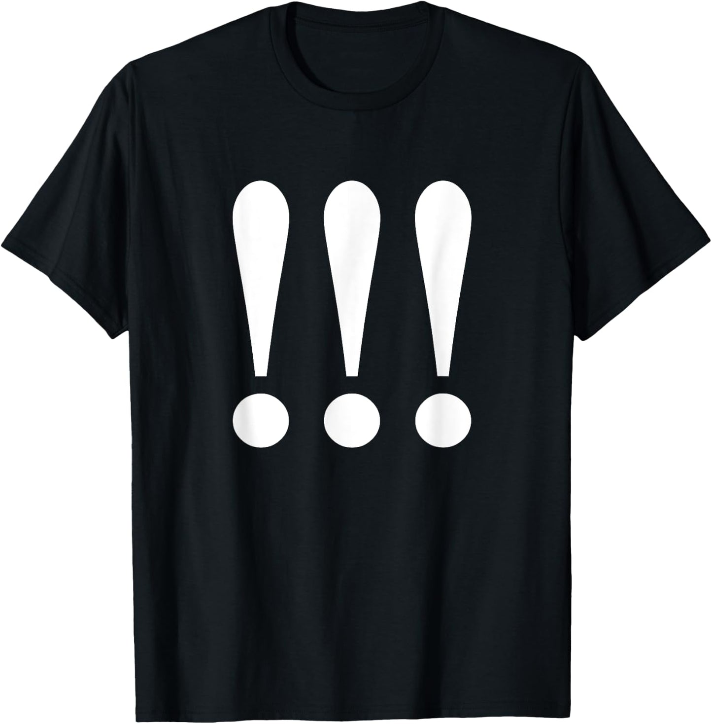 3 Big Bold Exclamation Points T-Shirt - T-Shirt | Black