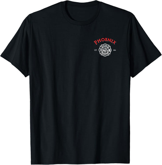 City of Phoenix Fire Rescue Arizona Firefighter T-Shirt - T-Shirt | Black