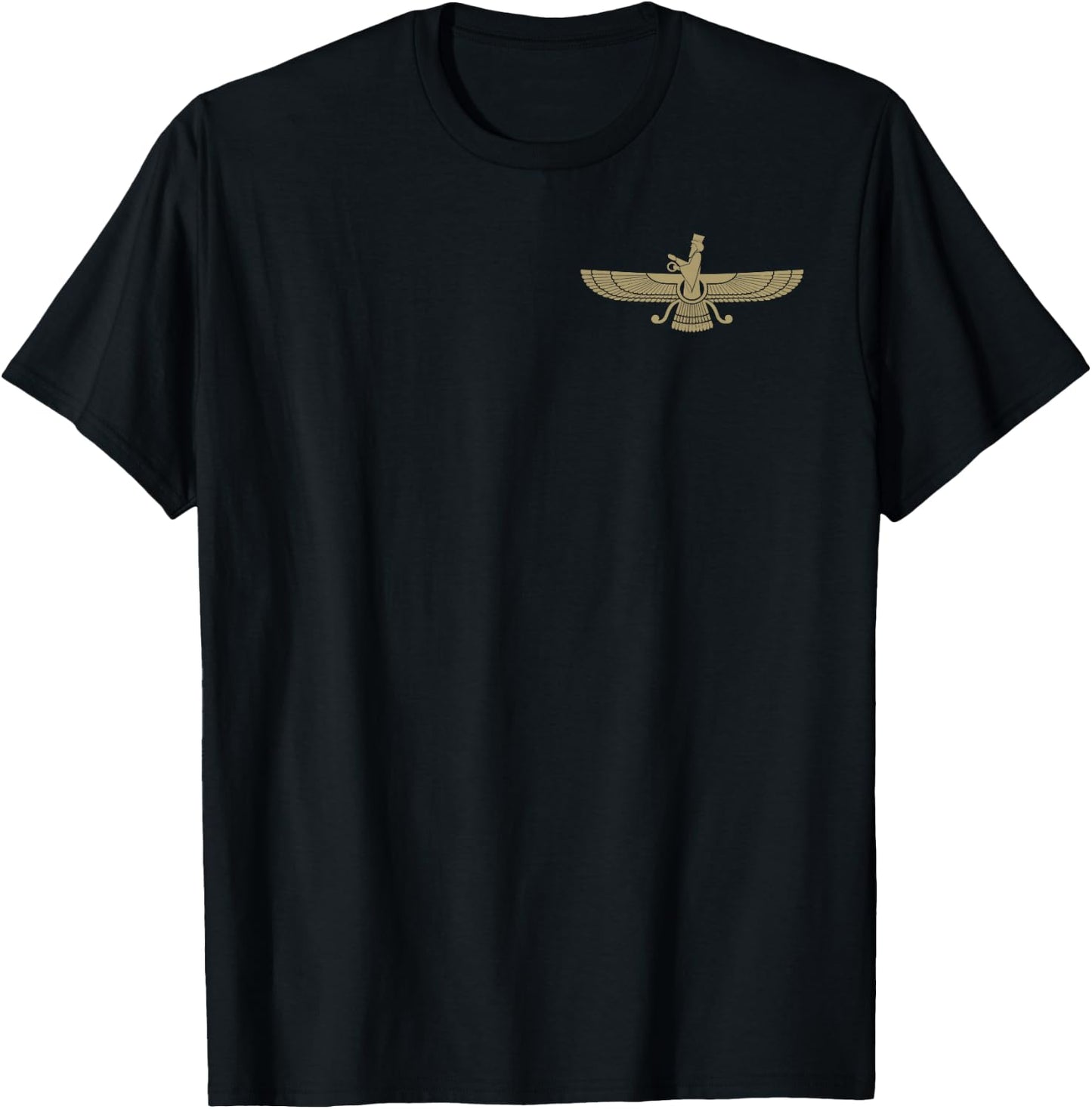 Faravahar Zoroastrianism Persian Discreet Symbol T-Shirt - T-Shirt | Black