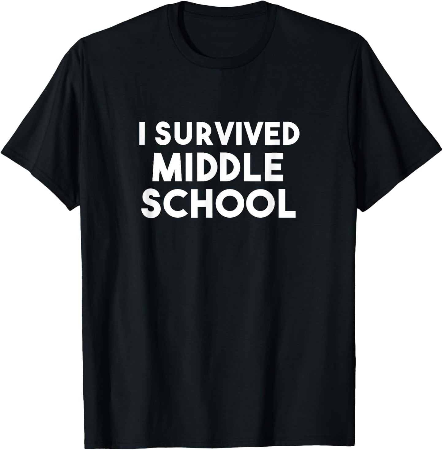 Funny Middle School Graduation Shirt Gift Eighth 8th Grade T-Shirt - T-Shirt | Black