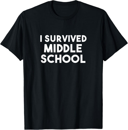 Funny Middle School Graduation Shirt Gift Eighth 8th Grade T-Shirt - T-Shirt | Black