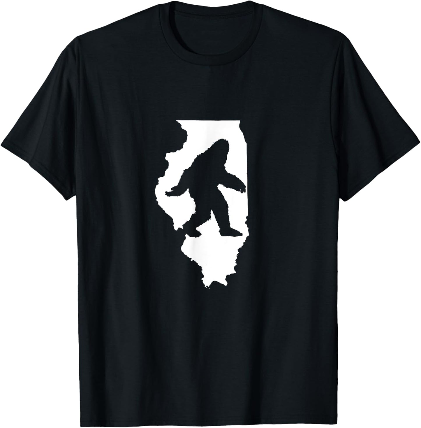 Illinois Bigfoot Sasquatch T-Shirt - T-Shirt | Black