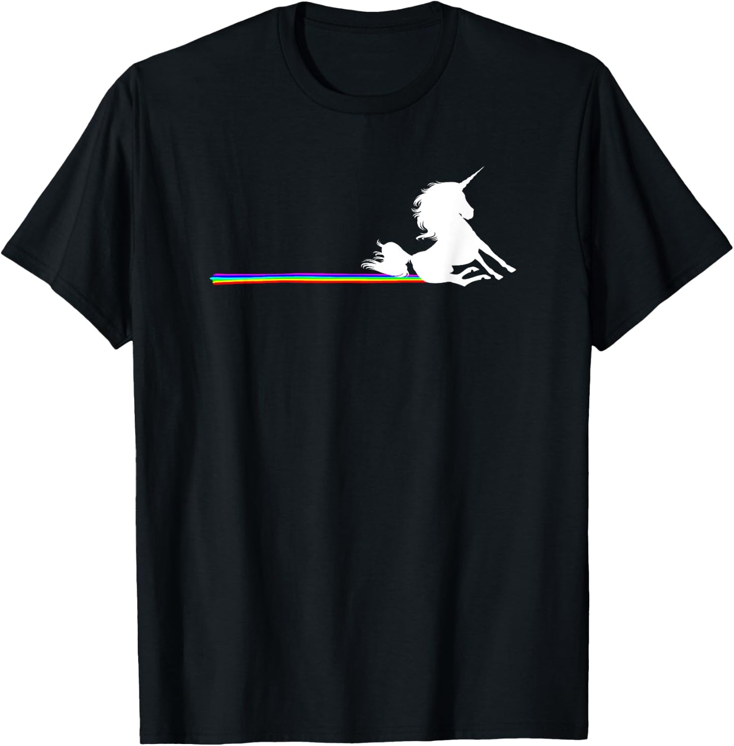 Unicorn Rainbow Poo Poop Funny T-Shirt - T-Shirt | Black