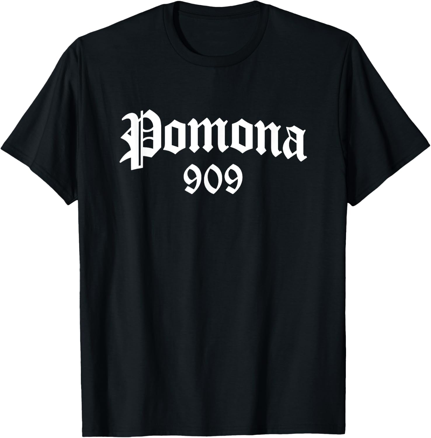 Pomona 909 Area Code OG Chicano Pride Mexican Tattoo Biker T-Shirt - T-Shirt | Black