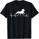 Horse Heartbeat For Horse Riding Lovers T-Shirt - T-Shirt | Black
