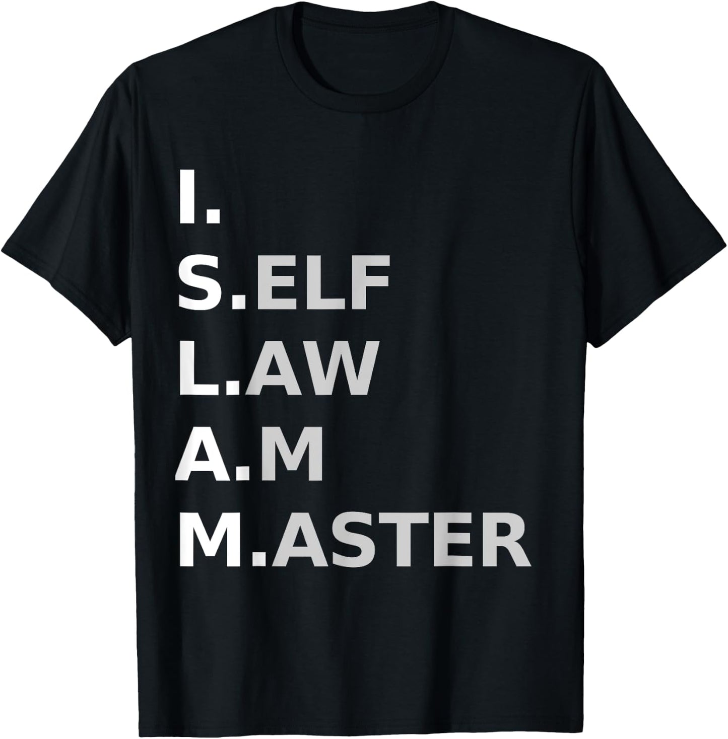 Moorish American "I Self Law Am Master" T-Shirt - T-Shirt | Black