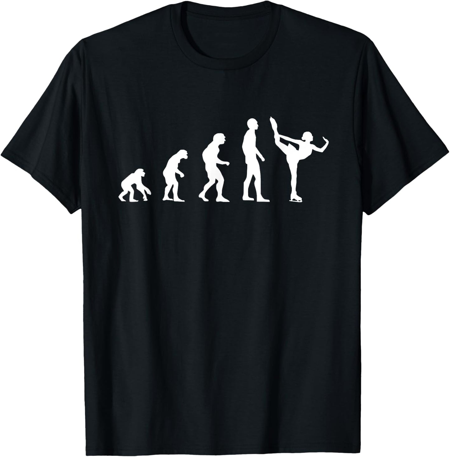 Figure Skating Evolution T-Shirt - T-Shirt | Black