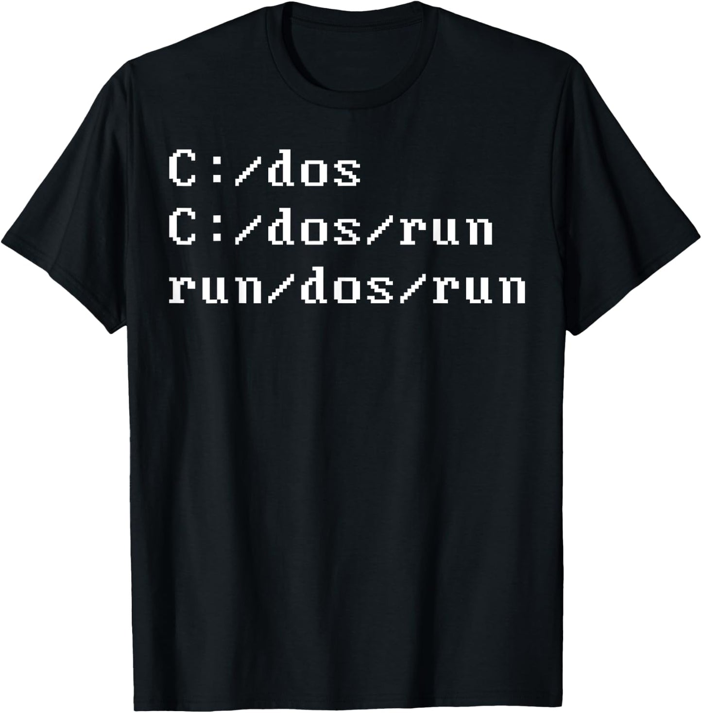 Funny Ms Dos Run Dos Apparel T-Shirt - T-Shirt | Black