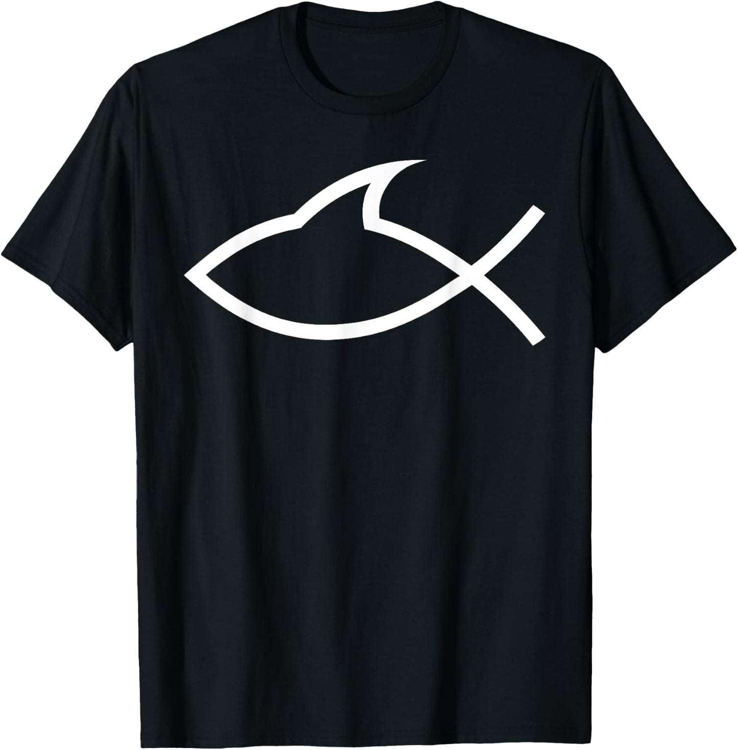 Shark Christian fish T-Shirt - T-Shirt | Black