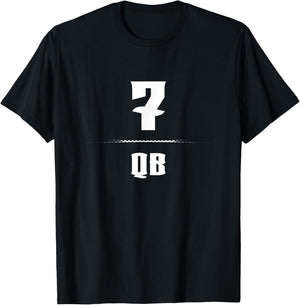 Quarterback Number 7 Football Training Camp T-Shirt - T-Shirt | Black
