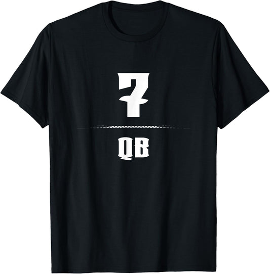 Quarterback Number 7 Football Training Camp T-Shirt - T-Shirt | Black