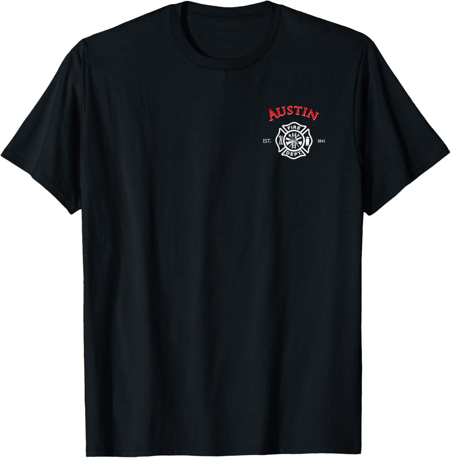 City of Austin Fire Rescue Texas Firefighter Duty T-Shirt - T-Shirt | Black