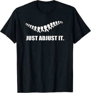 Just Adjust It Back Subluxation Chiropractor Pun T Shirt T-Shirt - T-Shirt | Black
