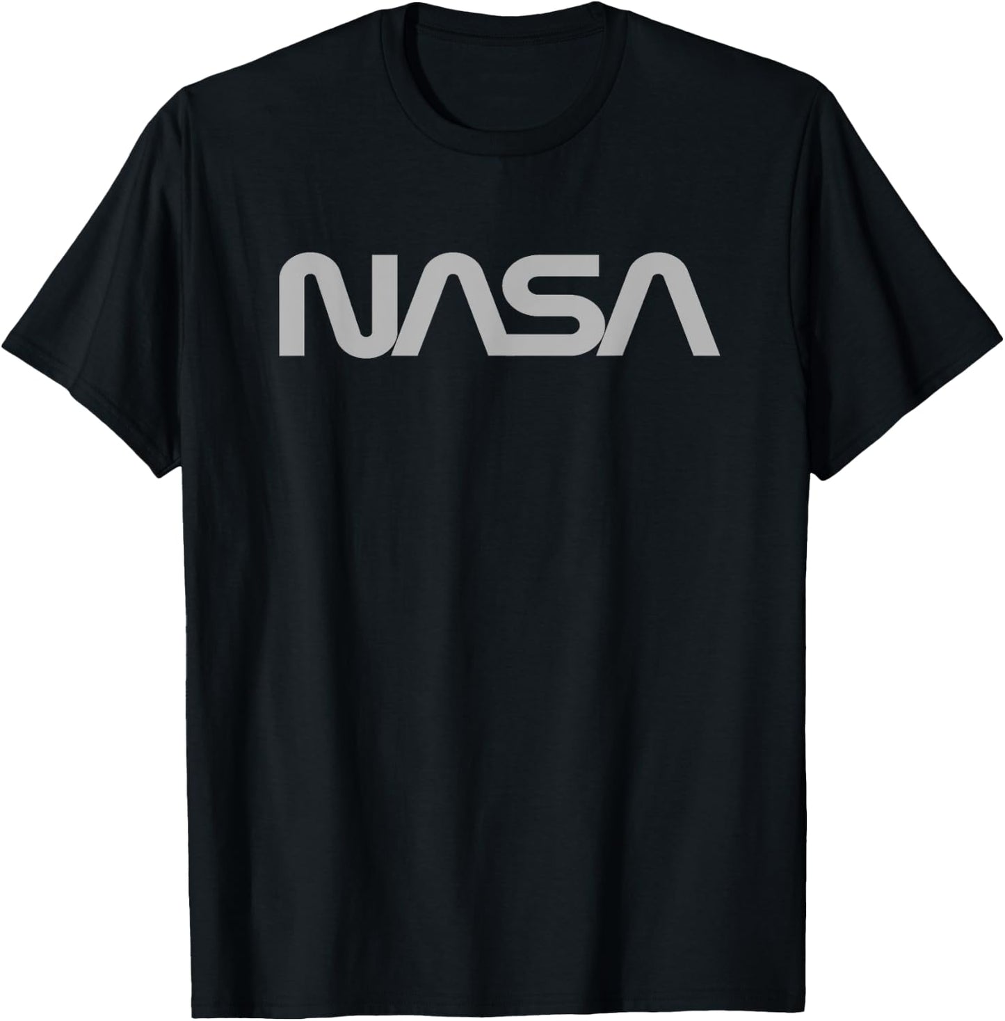 Silver NASA Worm Logo T-Shirt - T-Shirt | Black
