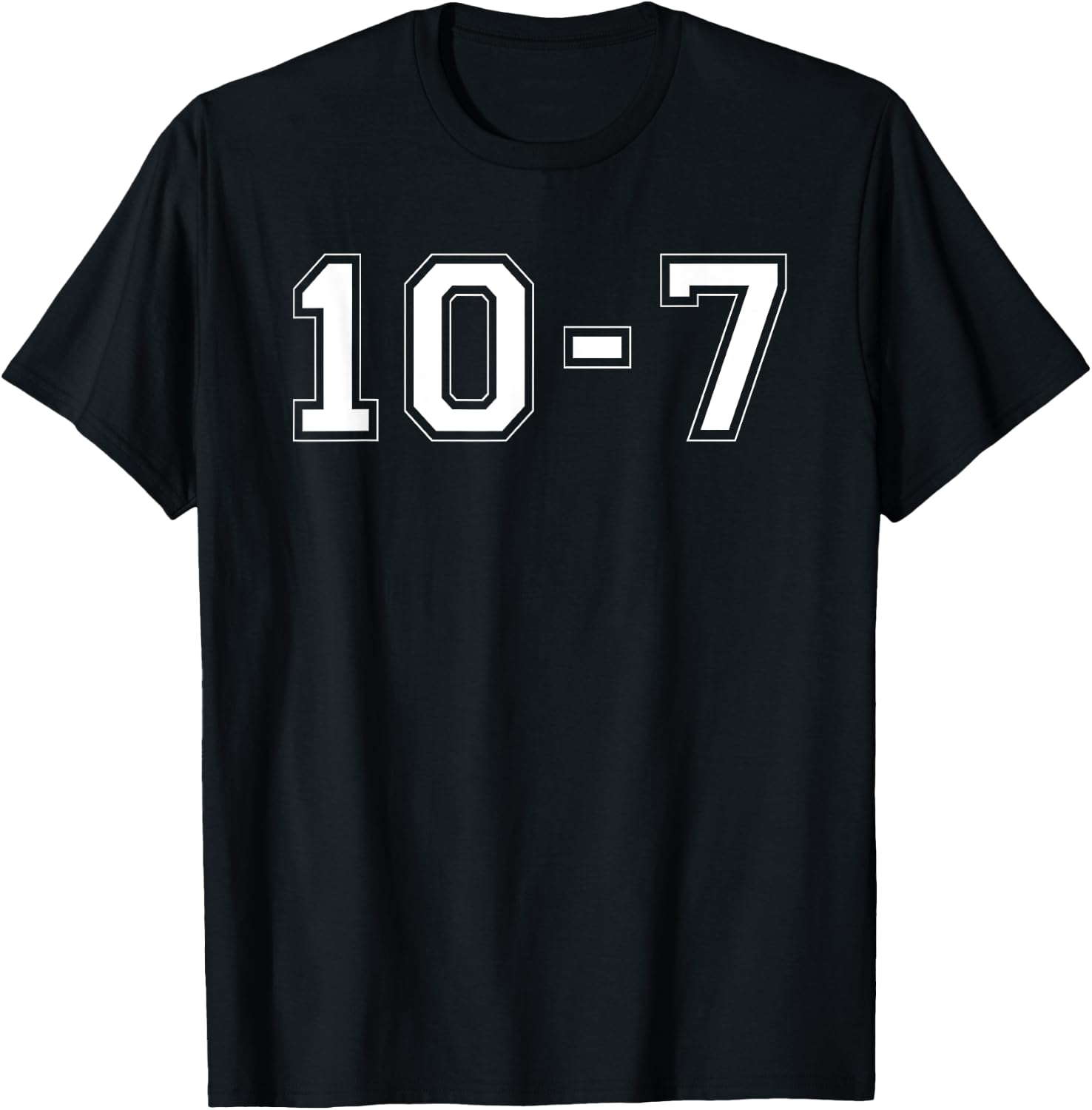 Ten Seven Police Code Out Of Service T-Shirt - T-Shirt | Black