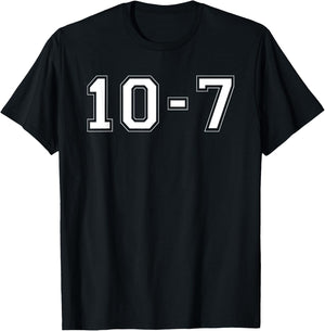 Ten Seven Police Code Out Of Service T-Shirt - T-Shirt | Black