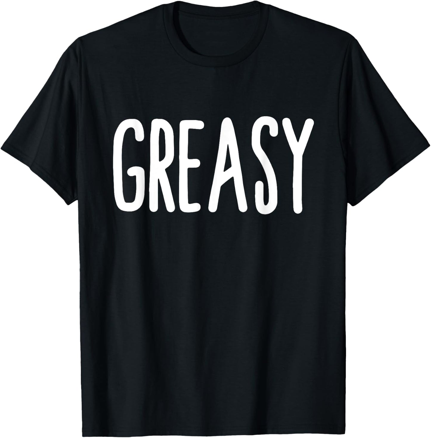 Greasy Costume Funny Fathers Day Mechanic Greasy T-Shirt - T-Shirt | Black
