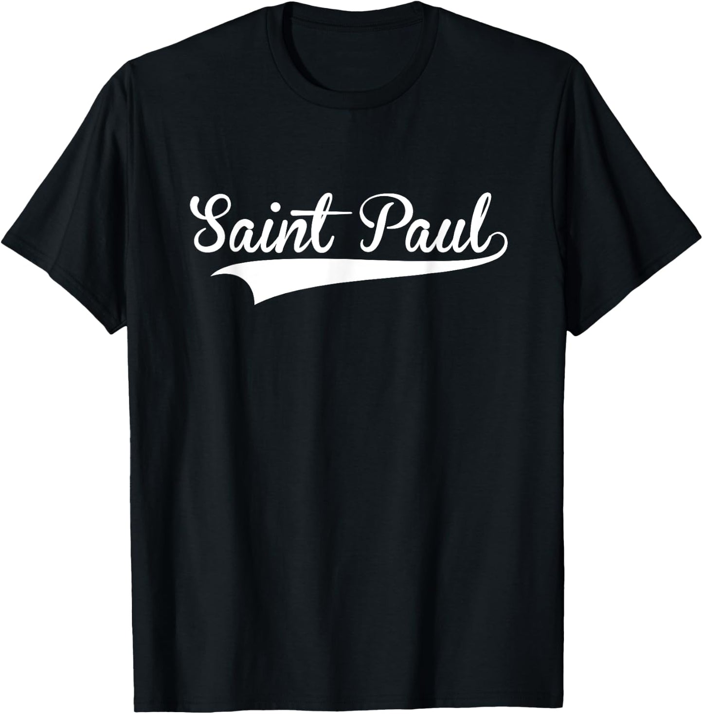 SAINT PAUL Baseball Styled Jersey Shirt Softball T-Shirt - T-Shirt | Black