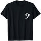 Bass Clef (Vintage White / Left) Bass Players T-Shirt - T-Shirt | Black