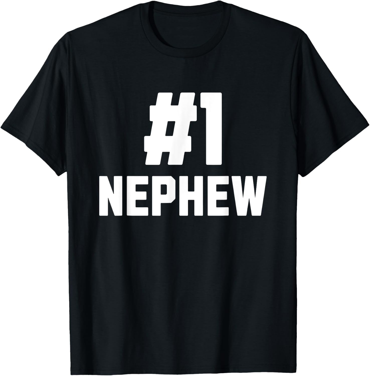 Number One Nephew Funny Family Matching Greatest #1 Nephew T-Shirt - T-Shirt | Black