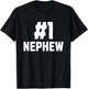 Number One Nephew Funny Family Matching Greatest #1 Nephew T-Shirt - T-Shirt | Black