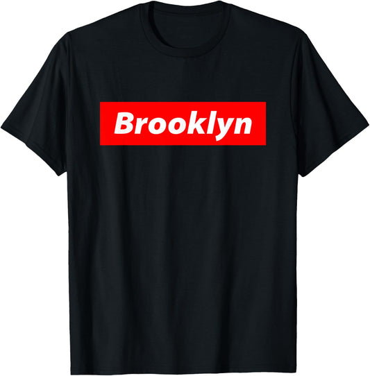 Brooklyn Name Red Box Personalized Name Gear For Brooklyn T-Shirt - T-Shirt | Black