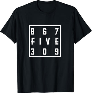 8675309 80s Pop Song Nostalgic Retro T-Shirt - T-Shirt | Black