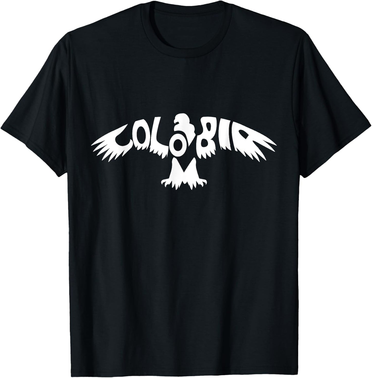 Colombia Andean Condor Text Art - Colombian Pride T-Shirt - T-Shirt | Black
