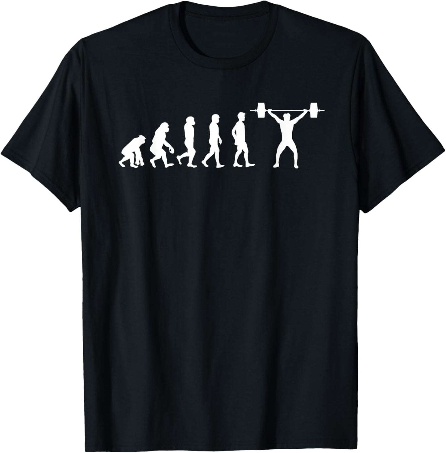 Funny weightlifting evolution gift T-Shirt - T-Shirt | Black
