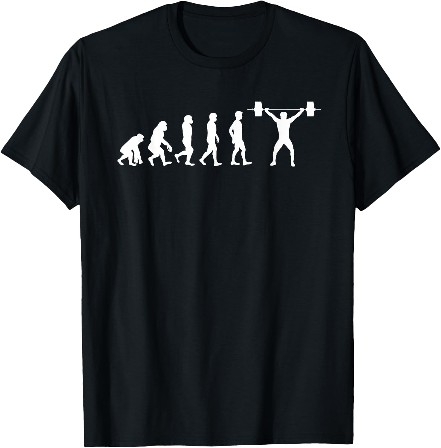 Funny weightlifting evolution gift T-Shirt - T-Shirt | Black