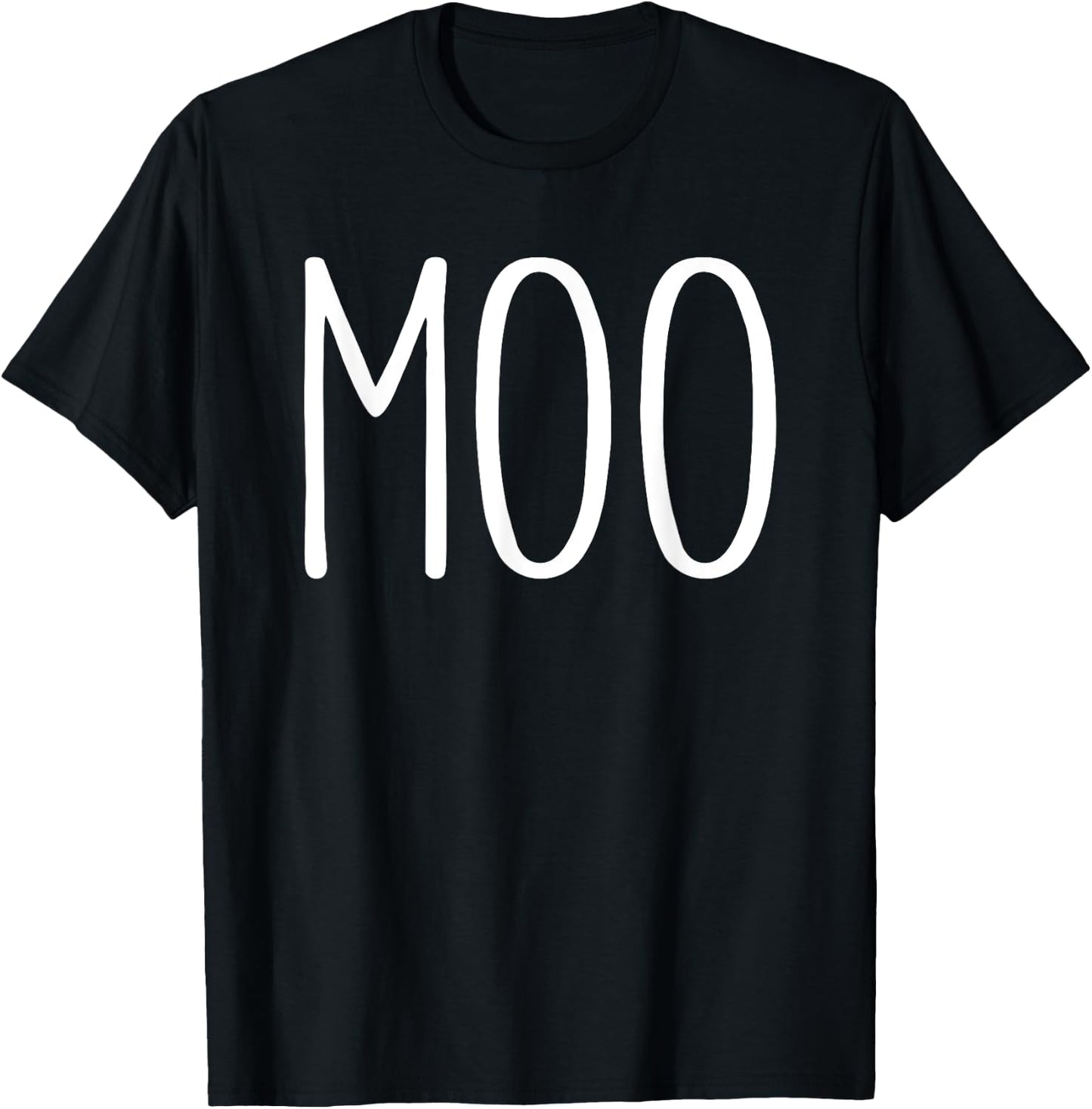 Moo Shirt Funny Adult Men Women Cow Goes Moo Costume T-Shirt - T-Shirt | Black