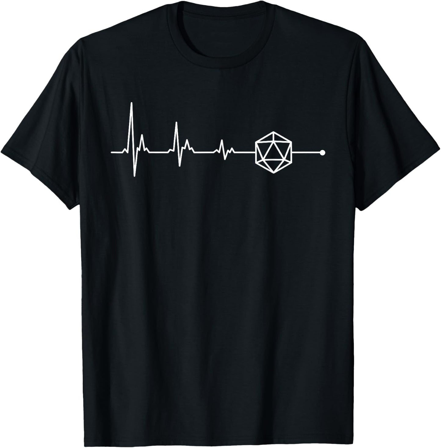 Minimalist D20 Dice Nerdy Dice Set Collector T-Shirt - T-Shirt | Black