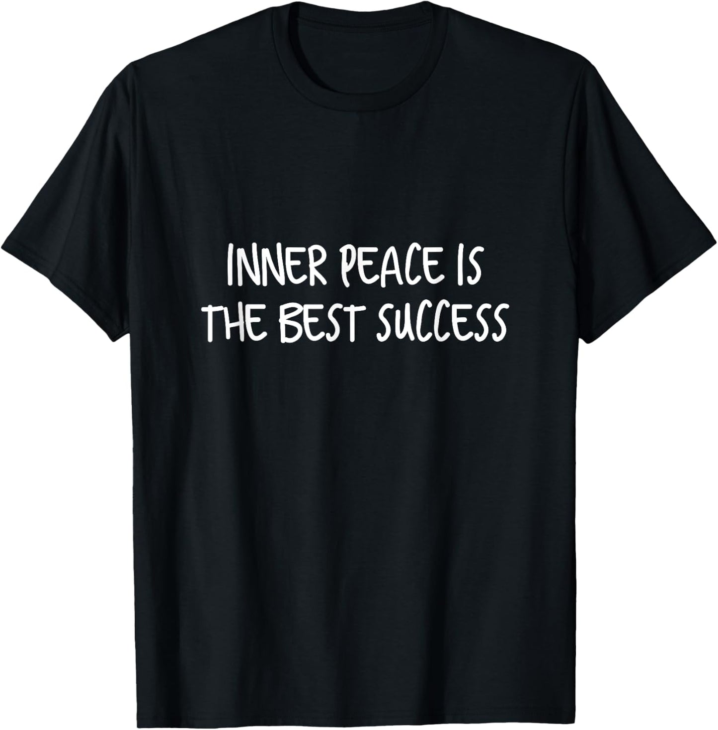 Inspirational Yoga Gift Inner Peace Meditation T-Shirt - T-Shirt | Black