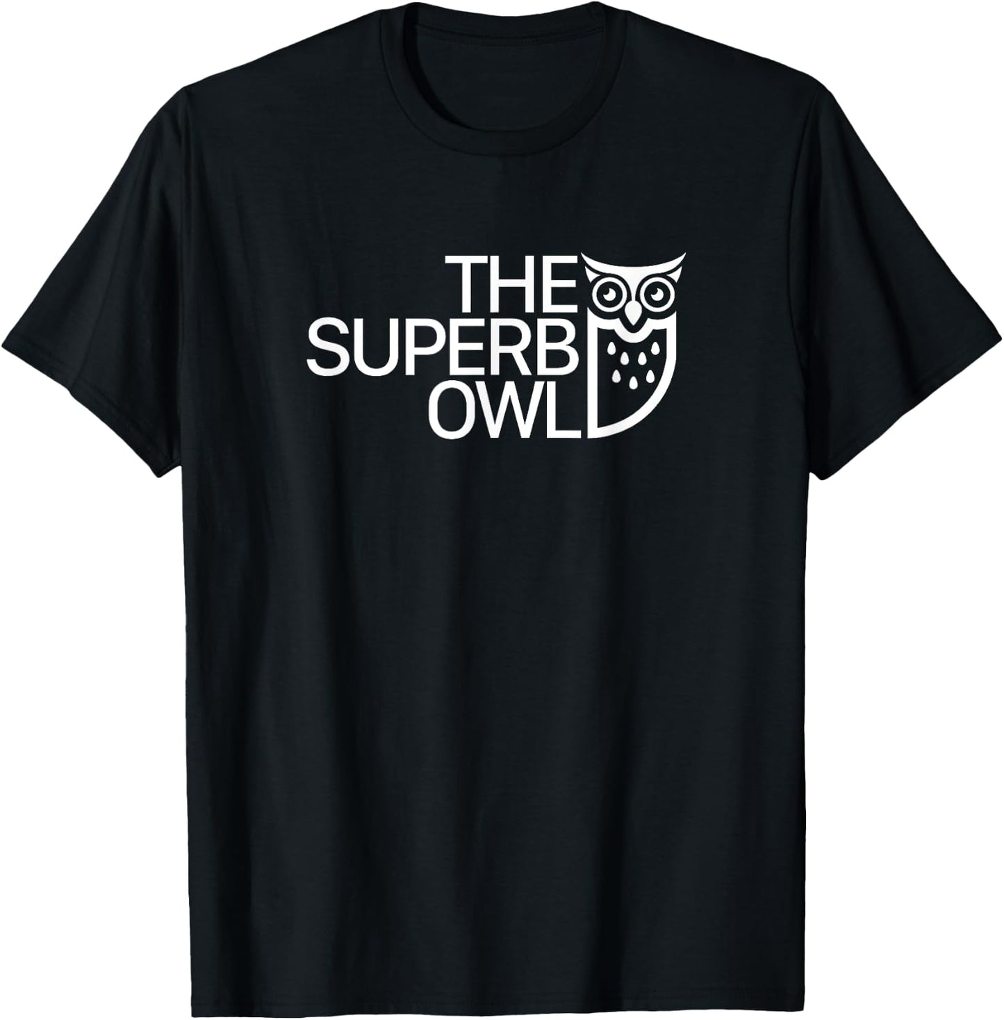 The Superb Owl Apparel - Owl Bird - -Adults, Kids - Black - Small - Short Sleeve T-Shirt - T-Shirt | Black