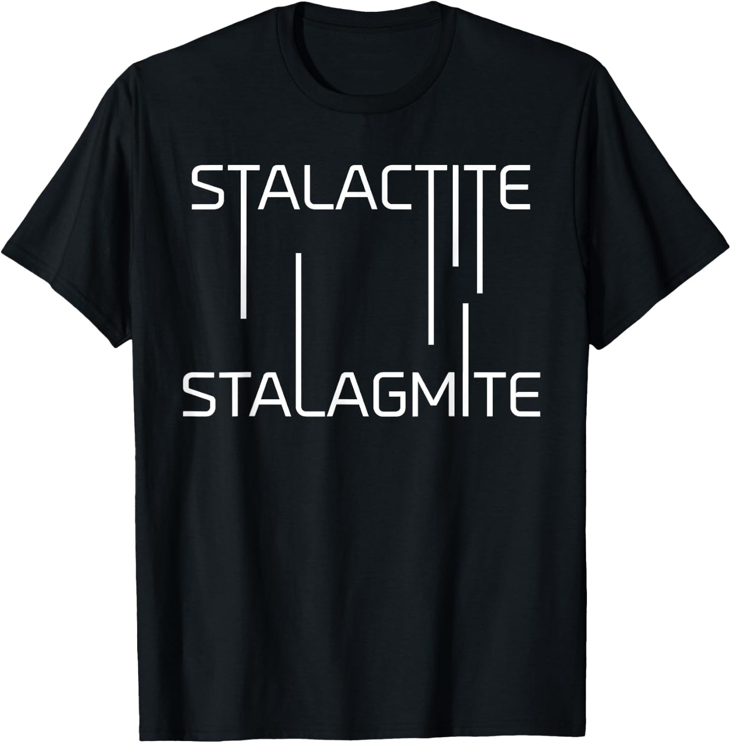 Stalactite Stalagmite Cave Explorer Spelunker T-Shirt - T-Shirt | Black